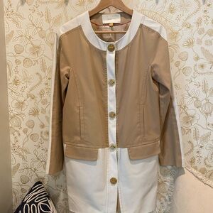 Leifsdottir Beige and White Trench Coat
